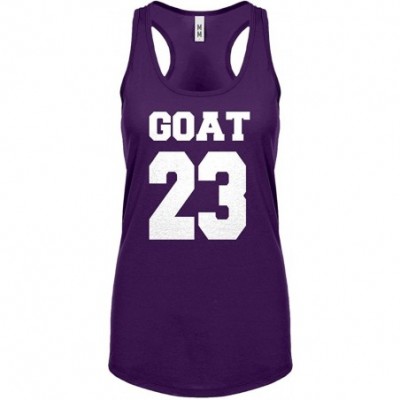 Camisoles & Tanks Goat 23 Womens Racerback Tank Top - Purple - CX18DYKIMXR