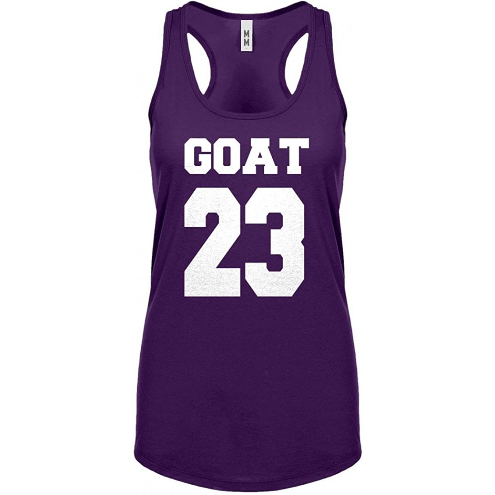 Camisoles & Tanks Goat 23 Womens Racerback Tank Top - Purple - CX18DYKIMXR