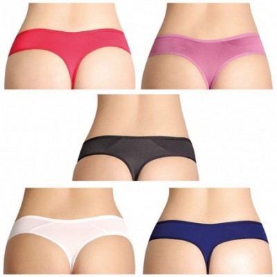 Panties Women Pantie Cheeky Lace Hipster Underwear Lingerie 5 Pack - Thong - C8193ZKUMZR