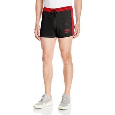 Boxer Briefs Men's Air Mesh Gym Short - Black/Red - CY11IA4ZCTX