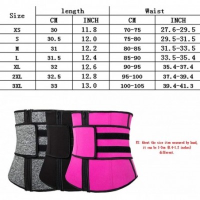 Shapewear Women Waist Trainer Corset Trimmer Belt Body Shaper Waist Cincher Neoprene Sport Girdle with Zipper - Grey - CS1932...