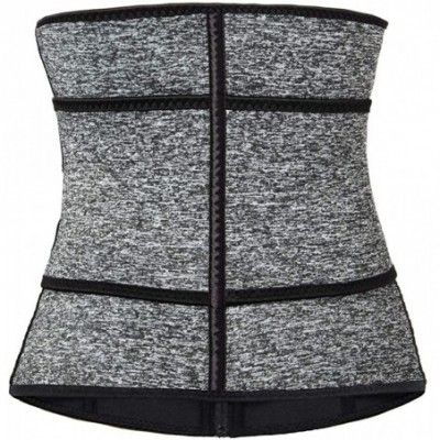 Shapewear Women Waist Trainer Corset Trimmer Belt Body Shaper Waist Cincher Neoprene Sport Girdle with Zipper - Grey - CS1932...