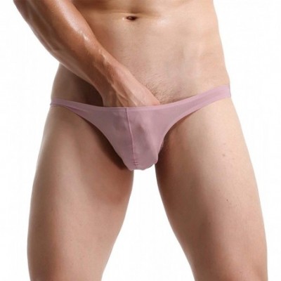 G-Strings & Thongs Men's Thongs Underwear Seamless G-Strings Underwear Briefs Low Rise Transparent Bikinis - Strings 5 - C519...