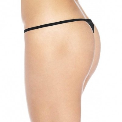 Panties Women's Funny Sexy Thong Melts in Your Mouth - Black - CR12MZPU5HW