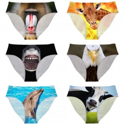 Panties 4 Packs Womens Seamless Panties Comfortable Breathable Air Mesh Underwear - 6 Packs Animal-2 - C218QCWZ7AX