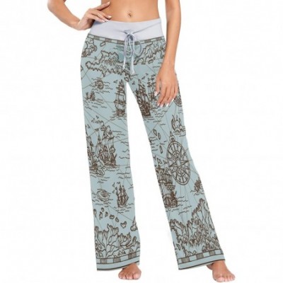 Bottoms Women's Loose Casual Comfy Pajama Pants Drawstring Palazzo Wide Leg Lounge Pants - Color26 - CY197EK4LSK