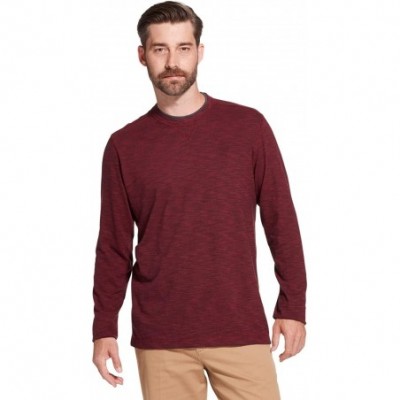 Thermal Underwear Men's Heritage Knits Classic-Fit Long-Sleeve Mock-Layer Crewneck Tee - Tawny Port - CB196CZ43YO