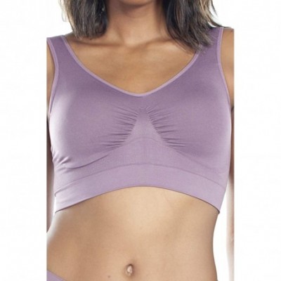 Bras Women's Sweetheart Neck Double Layer Ahh Bra - Purple Haze - CK18S22WRQ3