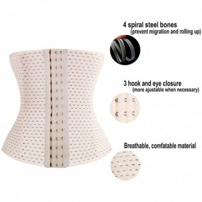 Shapewear Corset Waist Trainer Training Shaper Body Shapewear Underbust Cincher Tummy Belt - Beige - CA186RZSDDQ