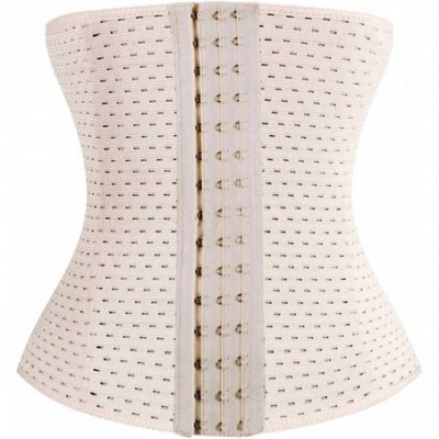 Shapewear Corset Waist Trainer Training Shaper Body Shapewear Underbust Cincher Tummy Belt - Beige - CA186RZSDDQ