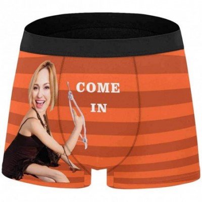 Boxers Personalized Men's Funny Face Boxer- Your Photo on Custom Underwear for Men Come in Please All Gray Stripe - Multi 2 -...