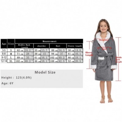 Robes Womens Long Fleece Robe with Shawl Collar Satin Trim Lined Soft Plush Bathrobe Striped Luxury Warm Hooded Dark Grey - C...