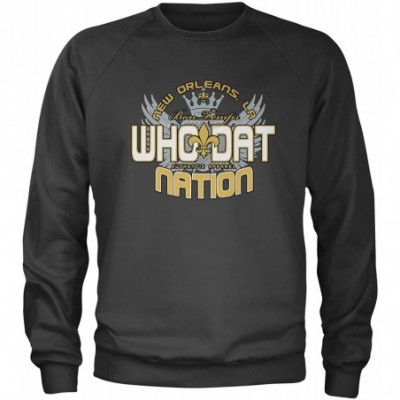 Camisoles & Tanks Who Dat Nation New Orleans (Color) Crewneck Sweatshirt - Charcoal Grey - CD18MC0YODW