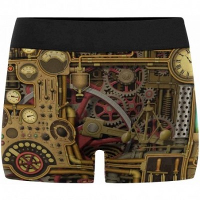 Boxer Briefs Boxer Briefs Men's Underwear Steampunk Background with Clocks- Dials- Gears and Cogs- Pipes and Switches M - CT1...