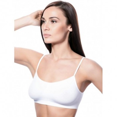 Camisoles & Tanks Women's Yoga Mini Cami Seamless Bra Microfibr Seamfree Stretch Bralette with Thin Strap - White - CO1864KIX0A