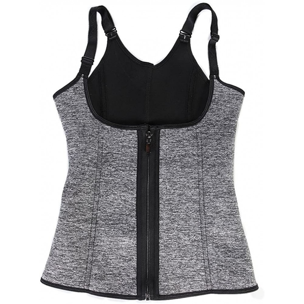 Bustiers & Corsets Women Neoprene Corset Waist Trainer Sweat Sports Body Shaper Vest Snowflake Grey - CP1803Z0NNL