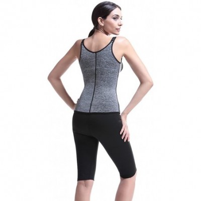 Bustiers & Corsets Women Neoprene Corset Waist Trainer Sweat Sports Body Shaper Vest Snowflake Grey - CP1803Z0NNL