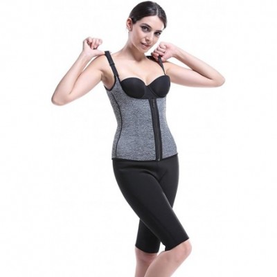 Bustiers & Corsets Women Neoprene Corset Waist Trainer Sweat Sports Body Shaper Vest Snowflake Grey - CP1803Z0NNL