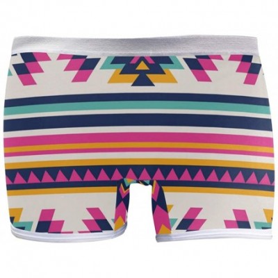 Panties Women's Soft Boy Short Neon Splatter Boxer Brief Panties - Navajo Abstract Aztec - C118T946OL4