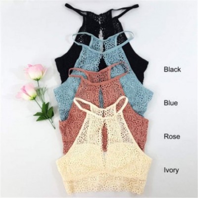 Camisoles & Tanks Women Camis Hot Lace Crop Tops Summer Sexy Vest Lady Bralette - Pink - C3199NHW3NA