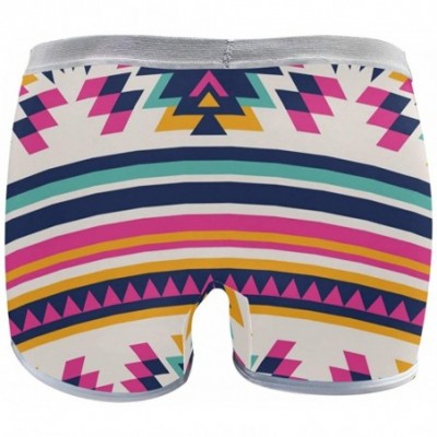 Panties Women's Soft Boy Short Neon Splatter Boxer Brief Panties - Navajo Abstract Aztec - C118T946OL4