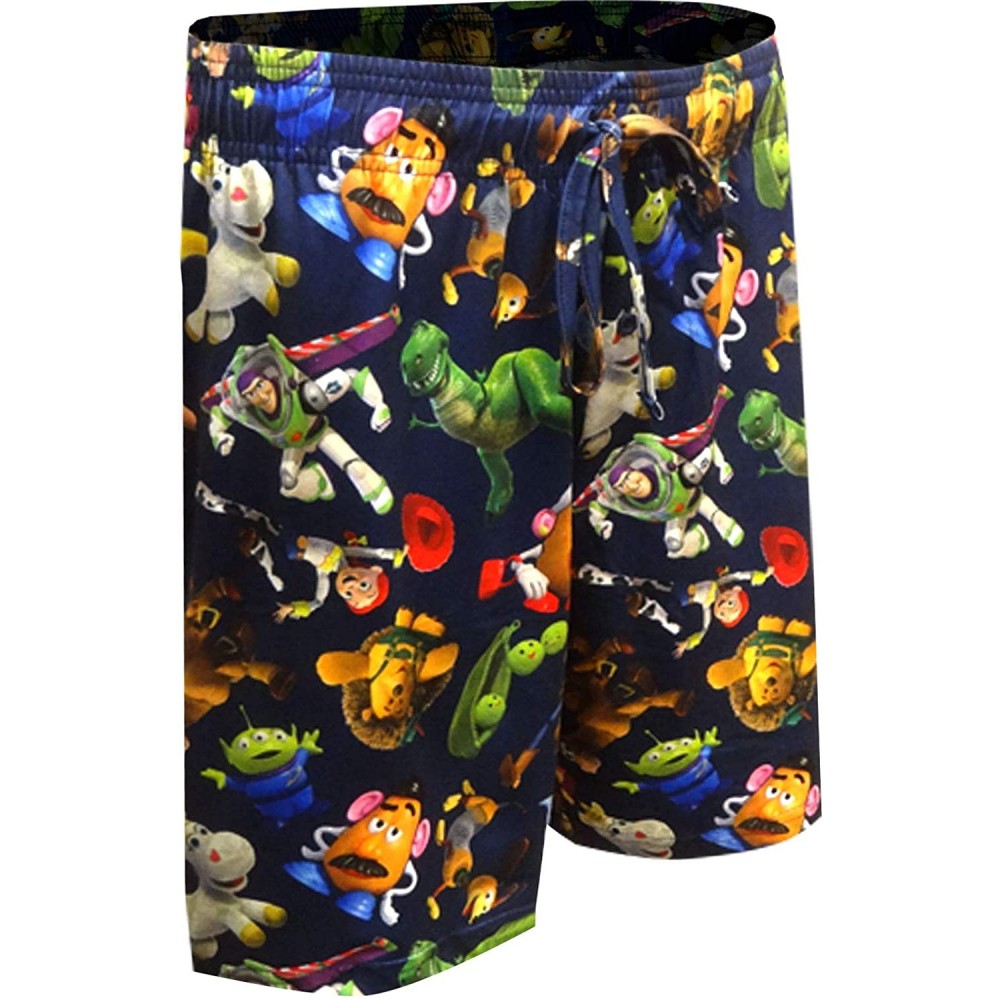 Sleep Bottoms Men's Toy Story Characters Collage Lounge Shorts - CC18RIZ485C