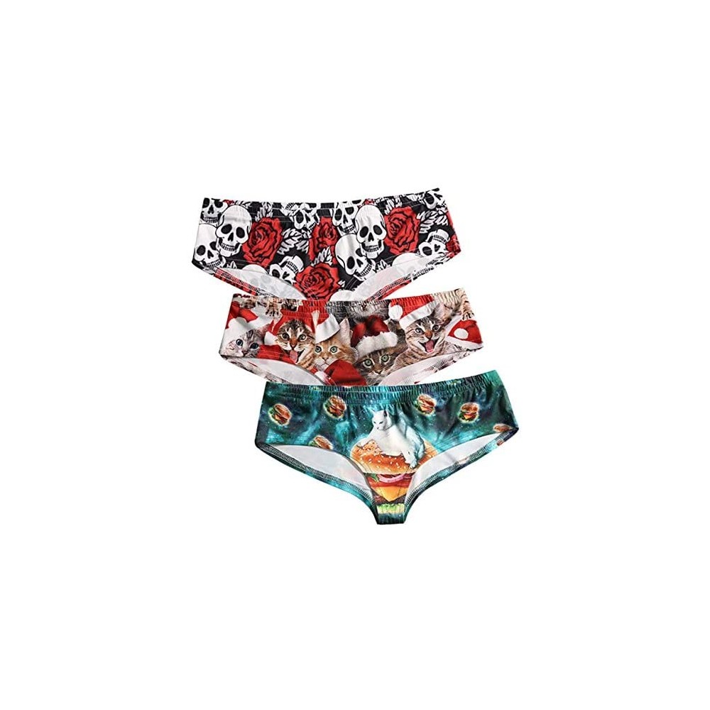 Panties Women's Underwear Panties Shorts Thong 3D Printed Sexy Animal Pattern Sleep and Leisure Stretch Super Multi-Piece Sui...