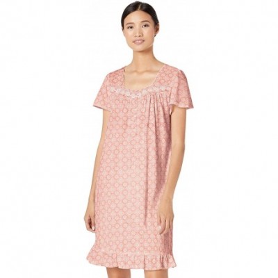 Nightgowns & Sleepshirts Women's Short Gown - Peach Disty - CE18LNQ0EHN