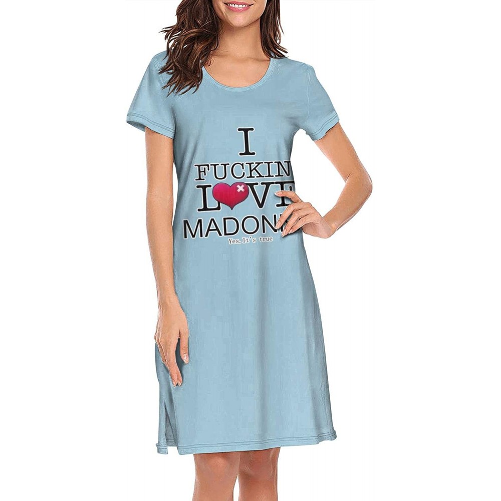 Nightgowns & Sleepshirts Madonna-Express-Yourself-Logo- Soft Nightgowns Long Nightdress Sleepshirts Nightwear for Women Girls...