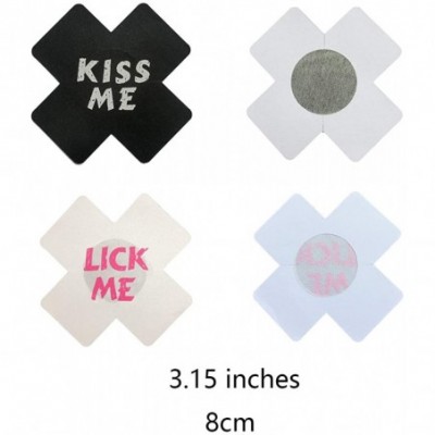 Accessories Nipple Breast Covers Nipplecovers Rave Pasties Adhesive Bra Disposable 10Pair Letter - Mixed Letter 10pair - C418...