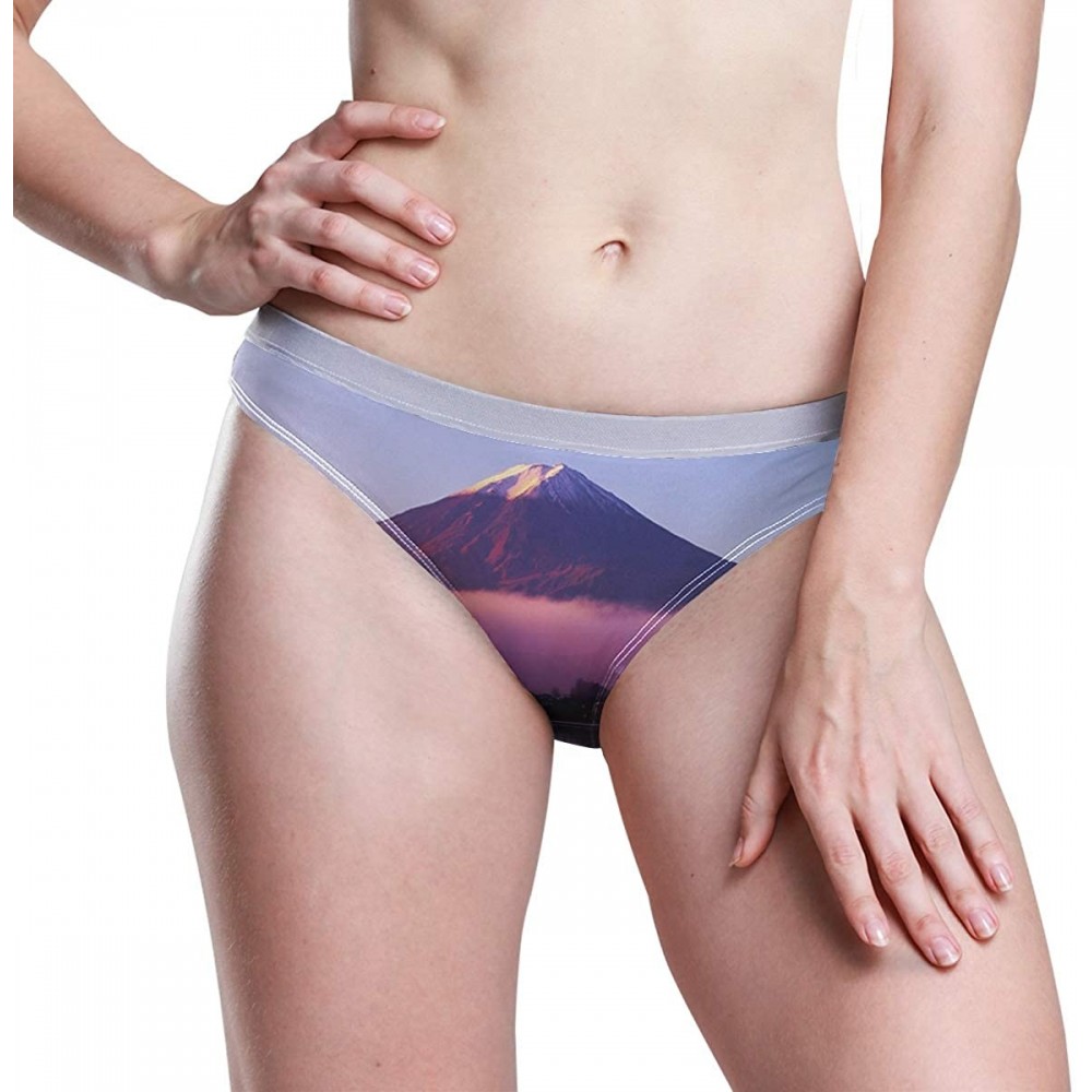 Panties Women Underwear Bikini Panda Cute Sexy Low Waist Panties Hipster Comfy Briefs - Japan Mount Fuji Scenery - CF18WL7T23S