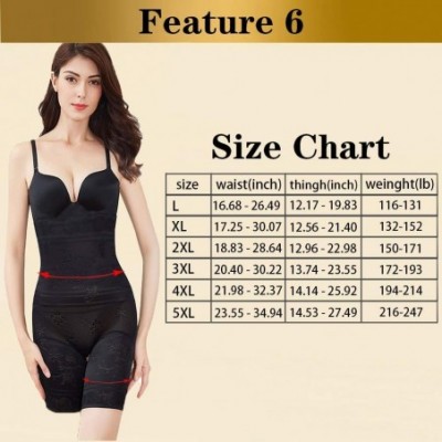 Shapewear Women's Shapewear Thigh Slimmer Hi-Waist Lace Tummy Control Body Shaper Smooth Slip Short Butt Lifter Panties - Bla...