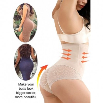 Shapewear Women Body Shaper High Waist Shapewear Control Panties Seamless Butt Lifter S-3XL - Beige-lace - C918Y43K838