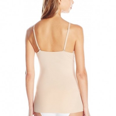 Shapewear Women's Smooth and Silky Slimming Top with Sexy Lace - Nude - CJ11N37QFKX