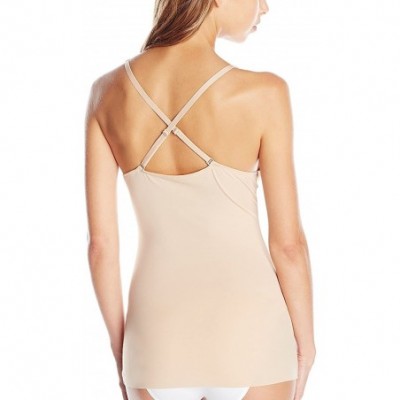 Shapewear Women's Smooth and Silky Slimming Top with Sexy Lace - Nude - CJ11N37QFKX