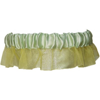 Garters & Garter Belts Scarlett Satin and Organza Garter- Lemon/Lime - Lemon/Lime - CZ125Q7HX71