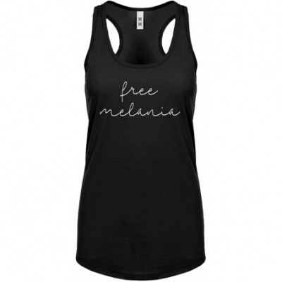 Camisoles & Tanks Free Melania Now Womens Racerback Tank Top - Black - CL186NY8WR4