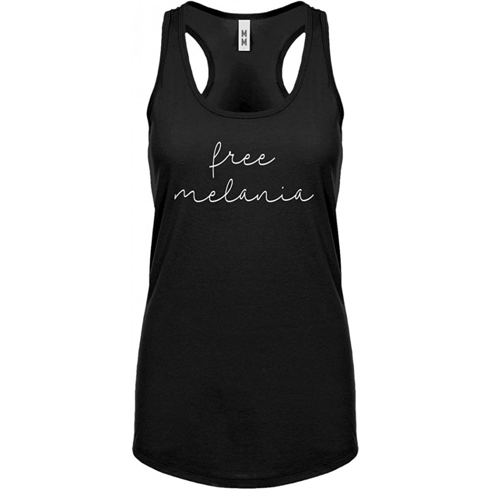 Camisoles & Tanks Free Melania Now Womens Racerback Tank Top - Black - CL186NY8WR4