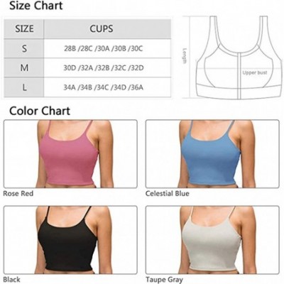 Camisoles & Tanks Camis for Women Padded Sports Bra Camisole Croptops Womans Strappy Yoga Bralette Tank Workout Clothes - Gre...