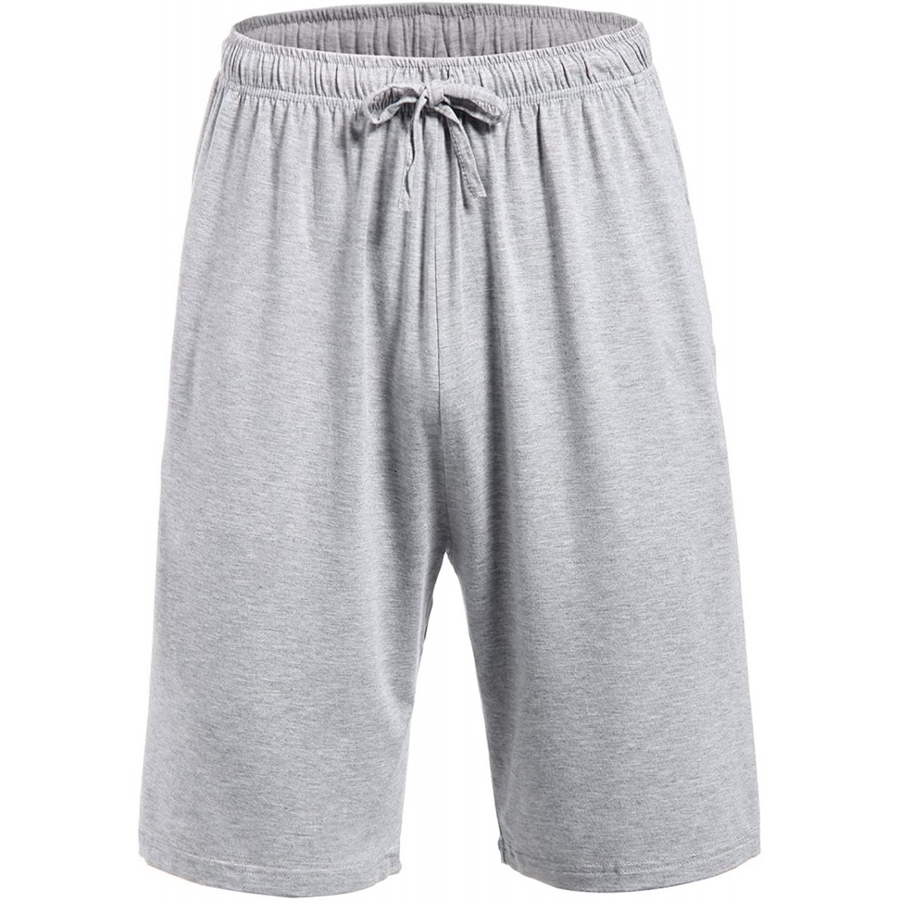 Sleep Bottoms Men's Pajama Bottom Shorts - Lightgray - CC12M2941ZN