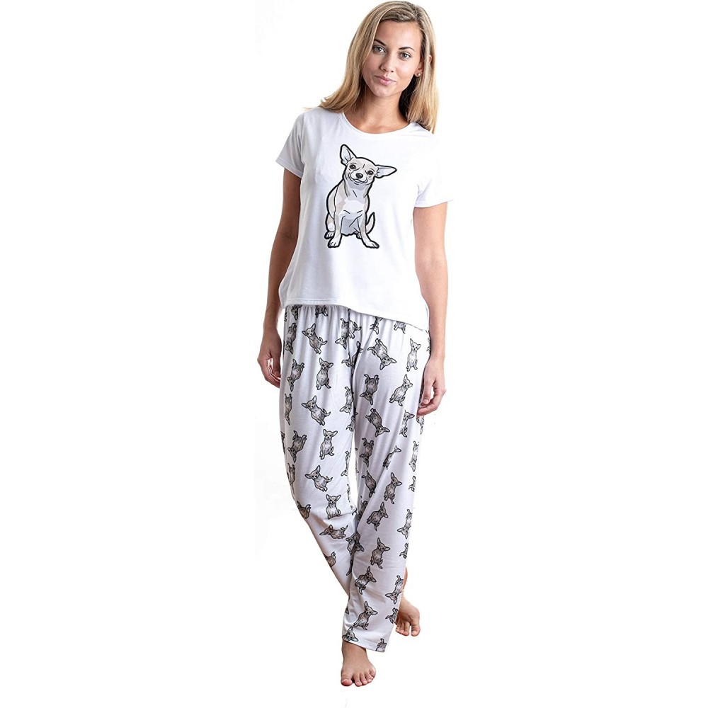 Sets CHIHUAHUA dog pajama set (top & bottom) with PANTS- color white - CV197LYGH9Q