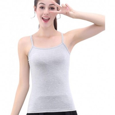 Camisoles & Tanks Tank Tops For Women Basic Camisoles - Grey - C318WDMYKDQ