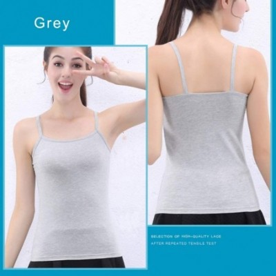 Camisoles & Tanks Tank Tops For Women Basic Camisoles - Grey - C318WDMYKDQ