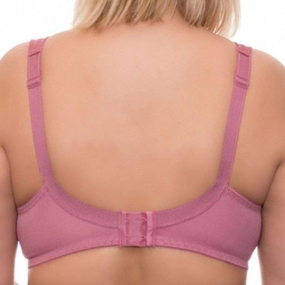 Bras Wide Strap Bra Plus Size Full Coverage Underwire Support Panels 34 36 38 40 42 44 46 / C D E F G H I J - Dusty Rose - CR...