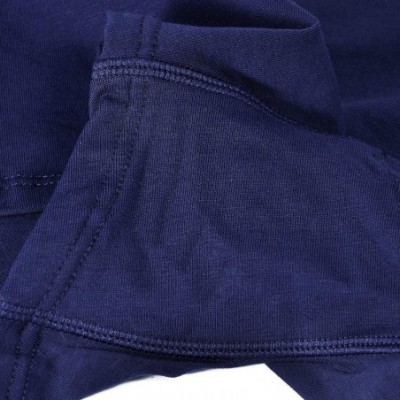 Panties Women Cotton Boyshorts Comfort Breathable Panties Stretch Underwear - 4 Pack Navy Blue - CT199KY4C9N