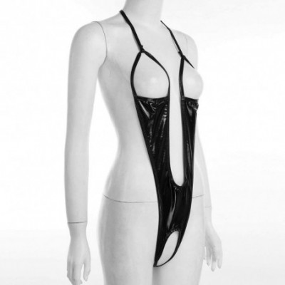 Bustiers & Corsets Women Suit One-Piece Open Bust Backless Sexy Bodysuit Swimwear Sleepwear - Black - CP19DEQC39X