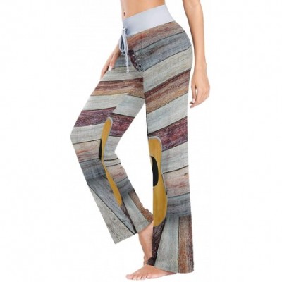 Bottoms Guitar Board Wood Womens Pajama Pants Loose Long Lounge Sleepwear Yoga Gym Trousers - CD19DWH7CQL