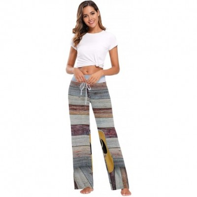 Bottoms Guitar Board Wood Womens Pajama Pants Loose Long Lounge Sleepwear Yoga Gym Trousers - CD19DWH7CQL