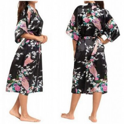 Robes Silk Kimono Robe Bathrobe Women Satin Robe Silk Robes Night Sexy Robes Night Grow for Bridesmaids As the Photo Show1 - ...