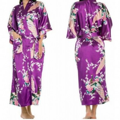 Robes Silk Kimono Robe Bathrobe Women Satin Robe Silk Robes Night Sexy Robes Night Grow for Bridesmaids As the Photo Show1 - ...